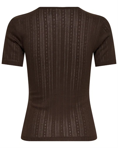 JDY - JDYSalsa Mia Life O-Neck Top - Chocolate Brown